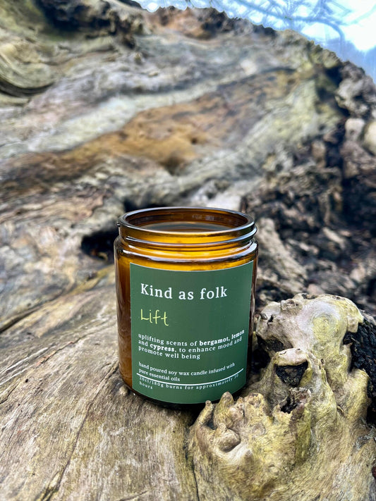 Amber candle jar LIFT