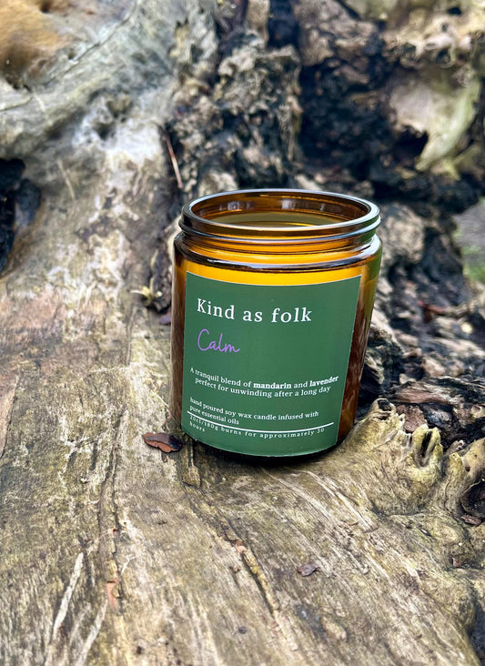 Amber candle jar CALM